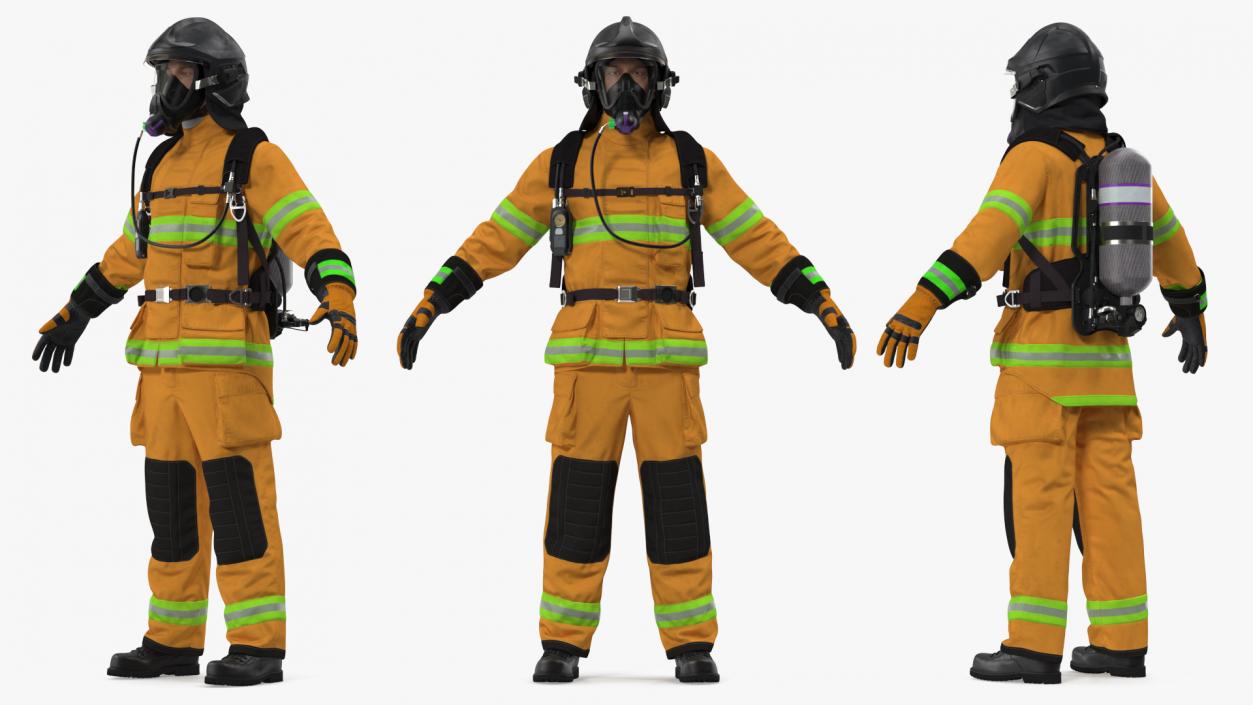 Firefighter Rescuer 3D model