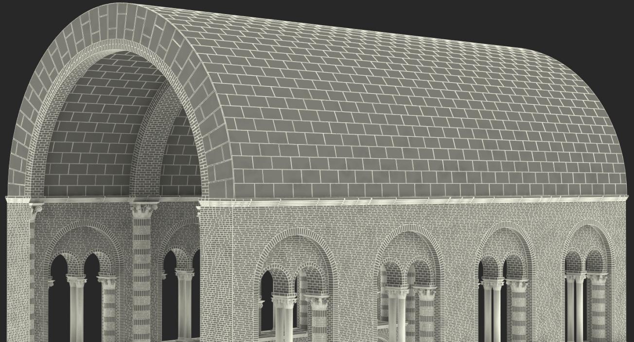 Barrel Vault Greco Roman 3D model