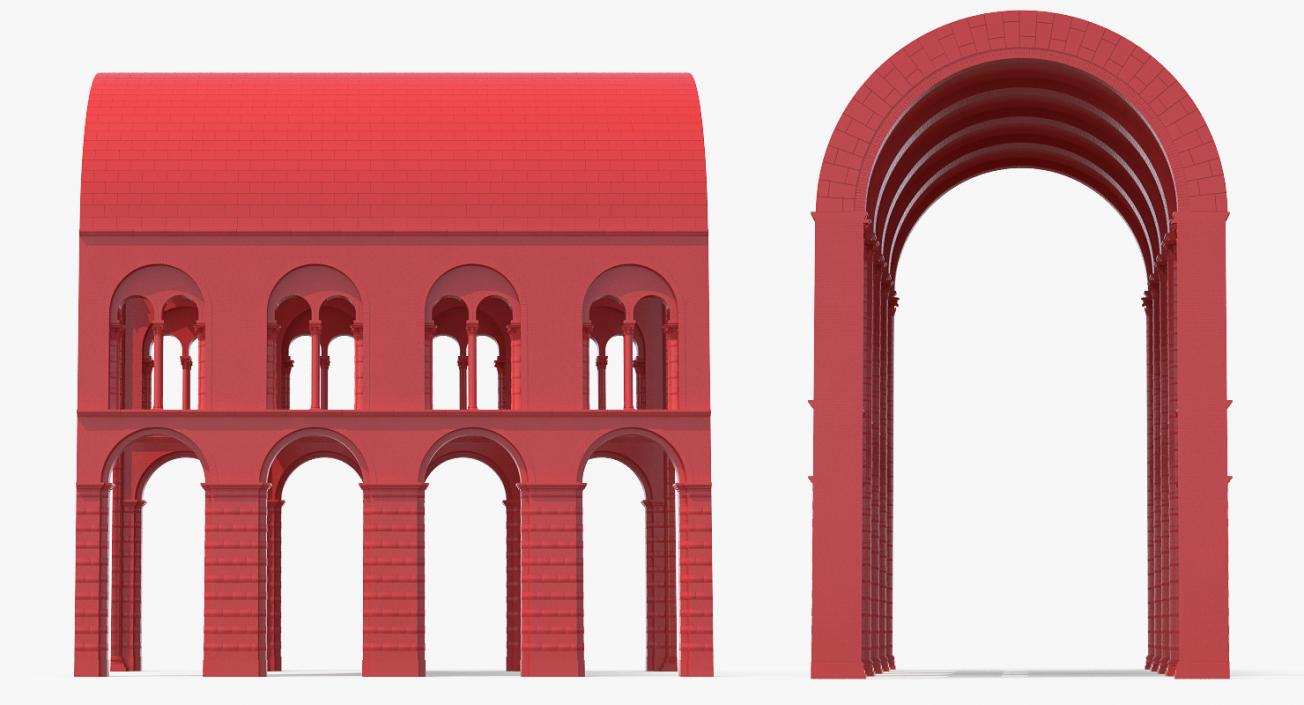 Barrel Vault Greco Roman 3D model