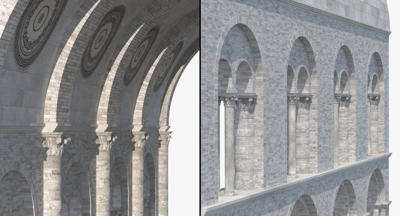 Barrel Vault Greco Roman 3D model