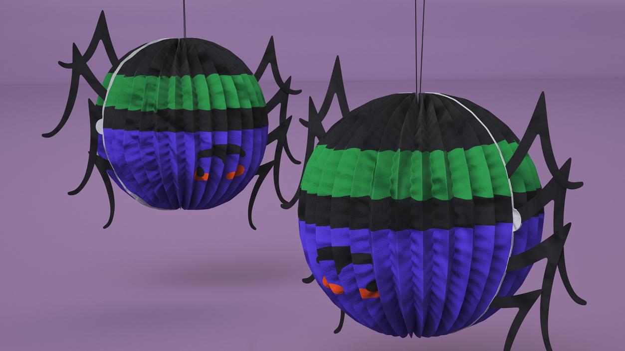 3D Halloween Paper Decorations Spider 2