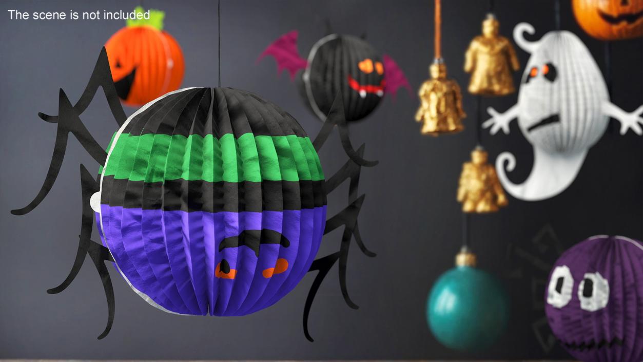 3D Halloween Paper Decorations Spider 2