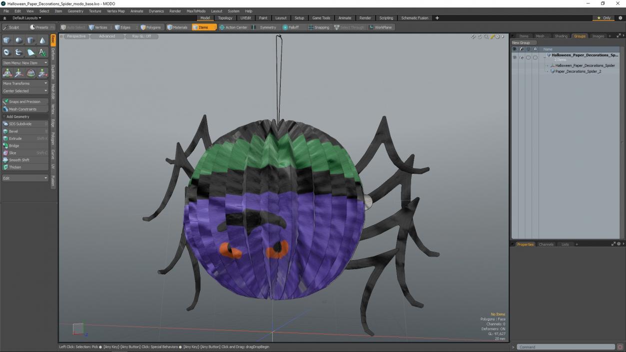 3D Halloween Paper Decorations Spider 2