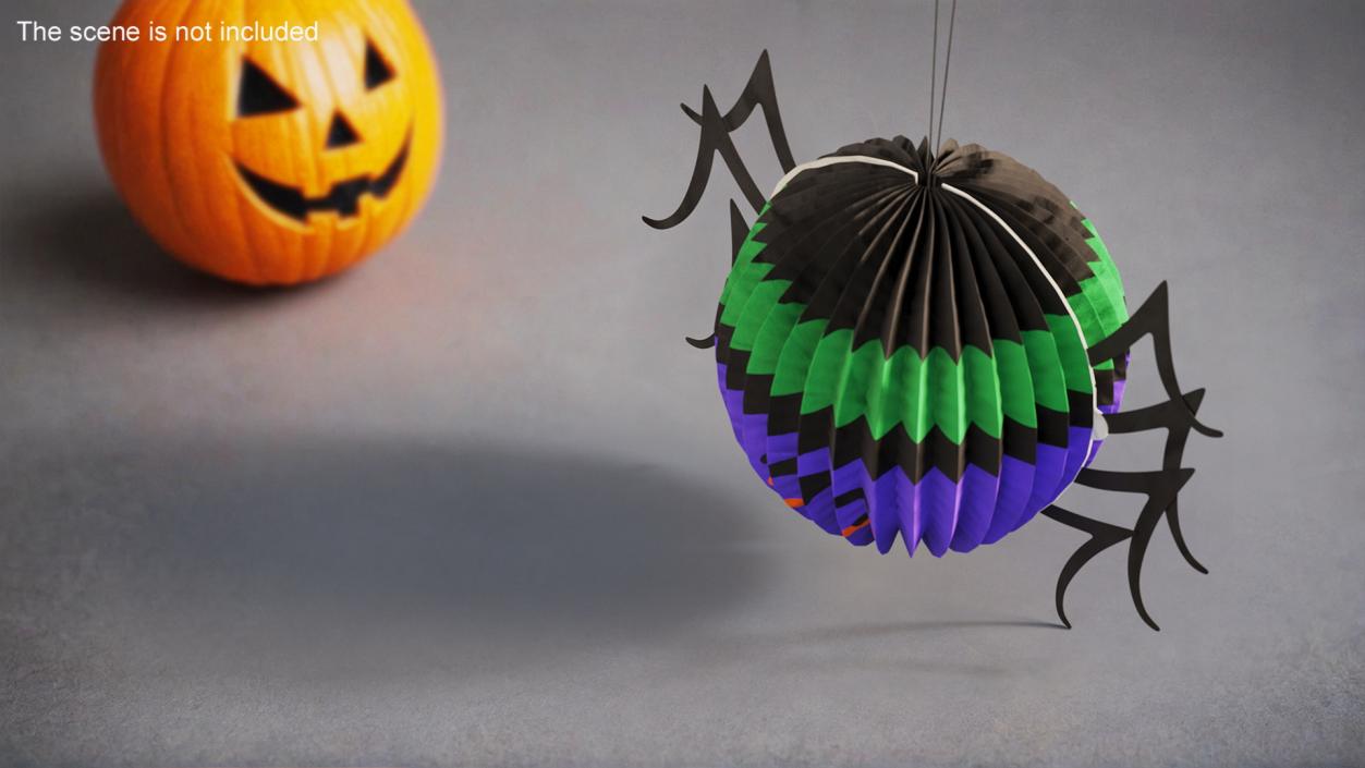 3D Halloween Paper Decorations Spider 2