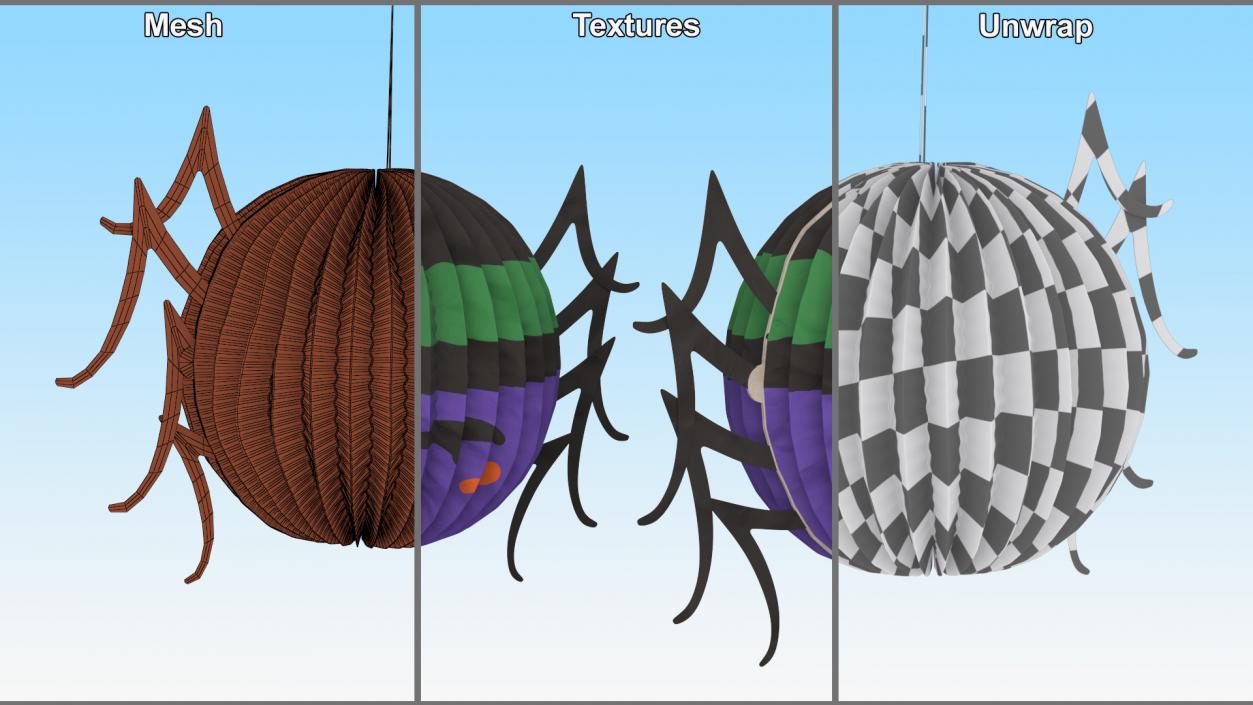 3D Halloween Paper Decorations Spider 2