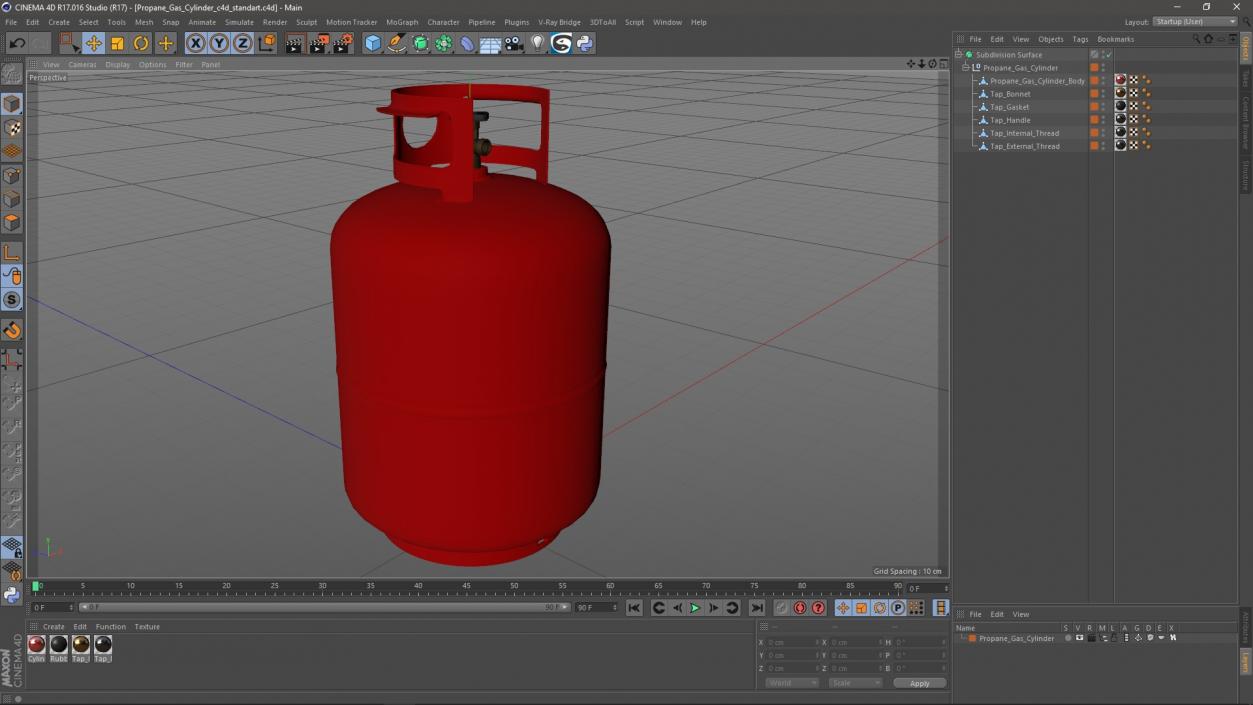 3D model Propane Gas Cylinder