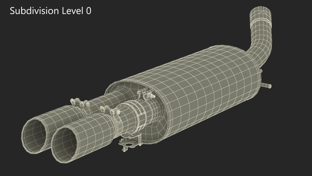 Car Exhaust Muffler 3D model