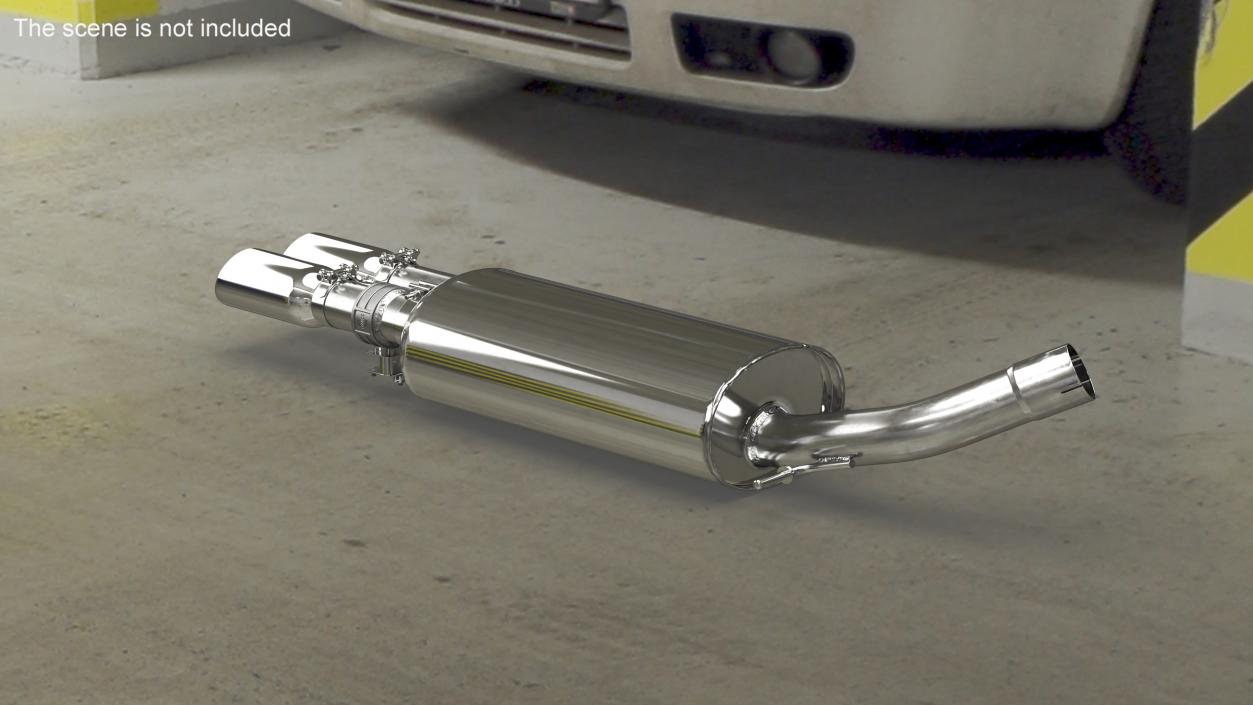 Car Exhaust Muffler 3D model