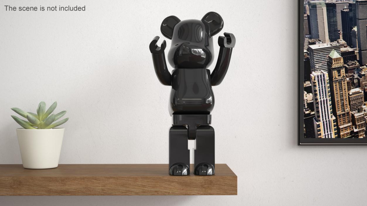 Collectible Figure Bearbrick Black for 3D Print 2 3D model