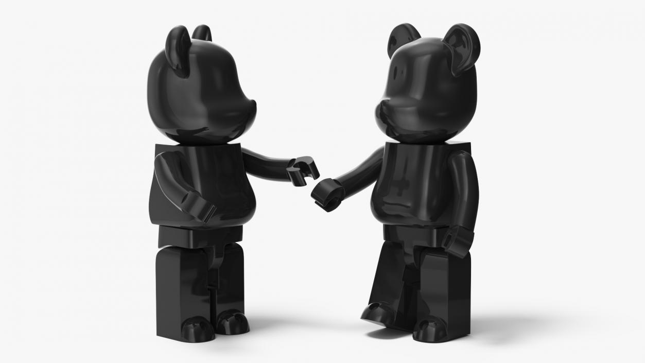 Collectible Figure Bearbrick Black for 3D Print 2 3D model