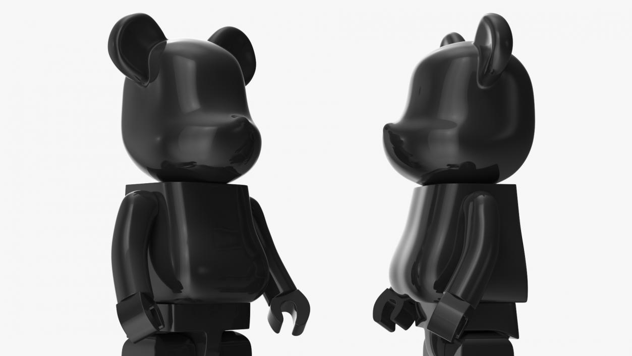 Collectible Figure Bearbrick Black for 3D Print 2 3D model