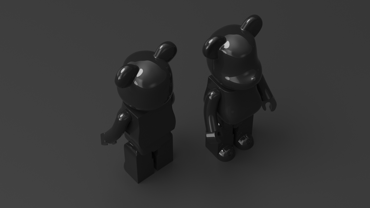 Collectible Figure Bearbrick Black for 3D Print 2 3D model