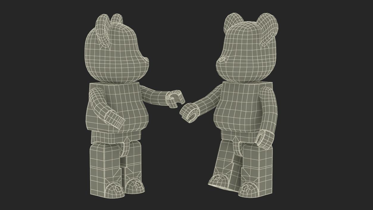 Collectible Figure Bearbrick Black for 3D Print 2 3D model