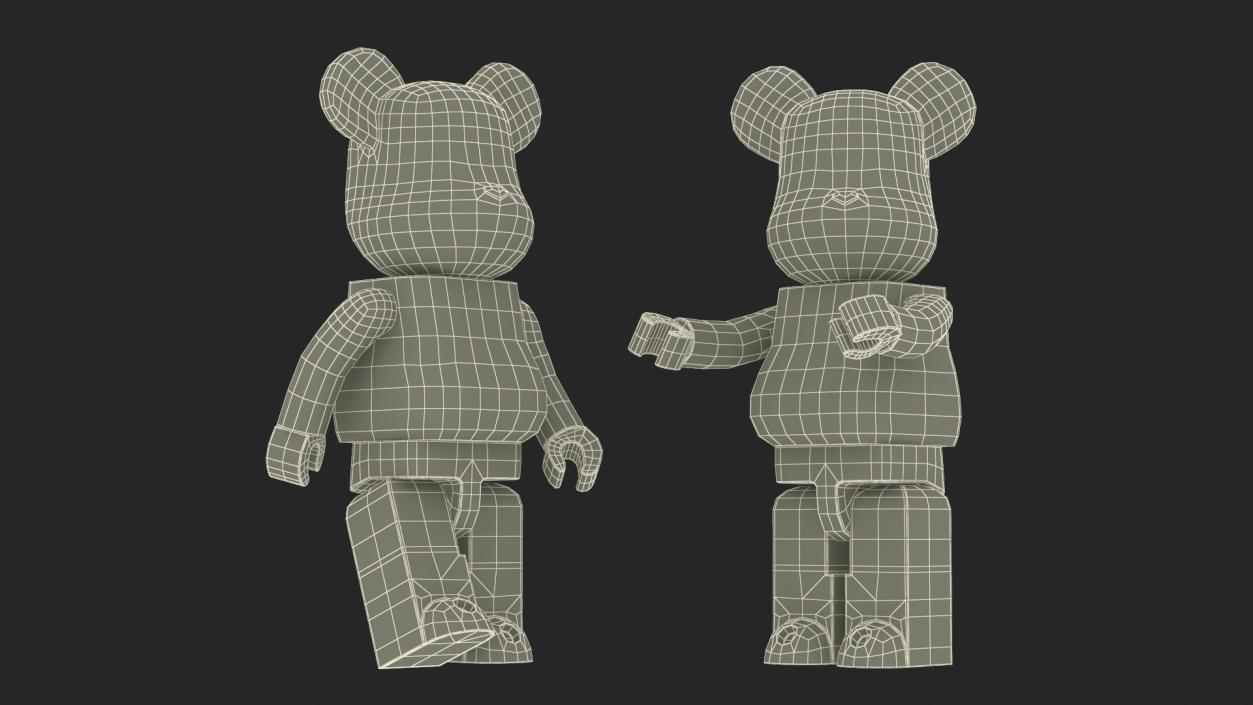 Collectible Figure Bearbrick Black for 3D Print 2 3D model