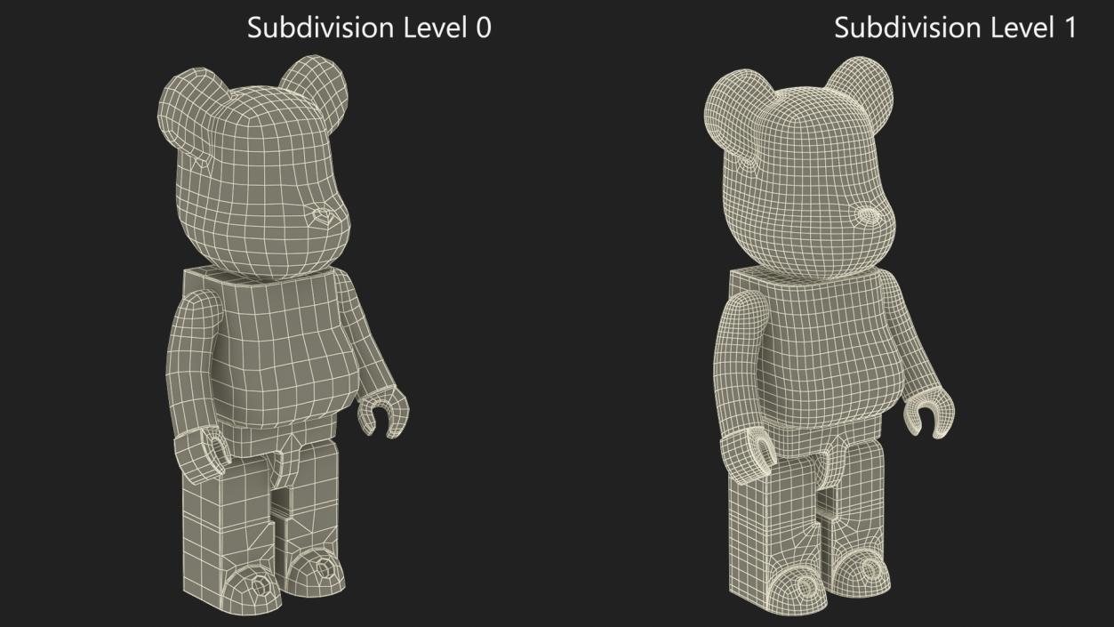 Collectible Figure Bearbrick Black for 3D Print 2 3D model