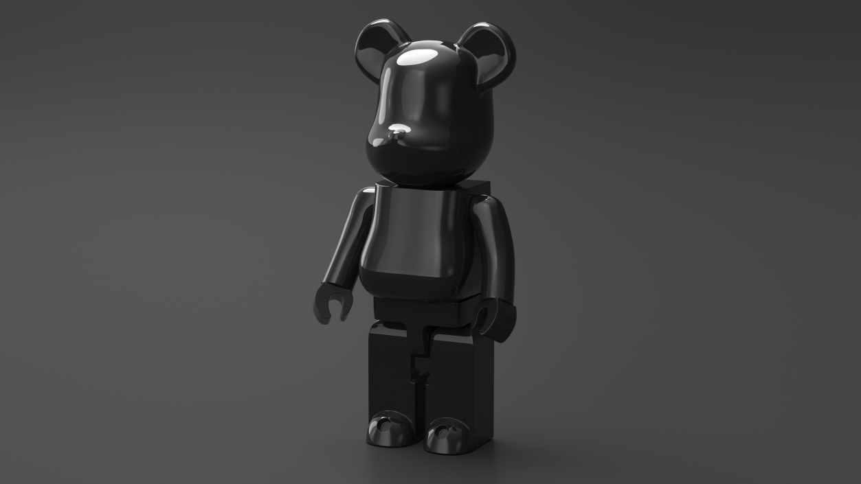 Collectible Figure Bearbrick Black for 3D Print 2 3D model