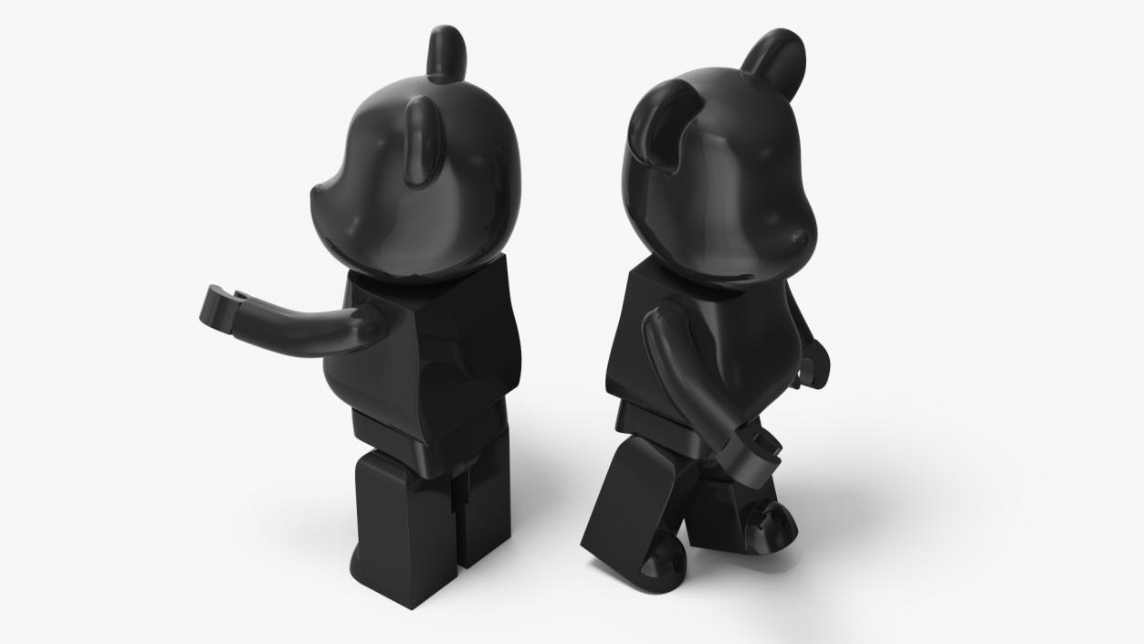 Collectible Figure Bearbrick Black for 3D Print 2 3D model