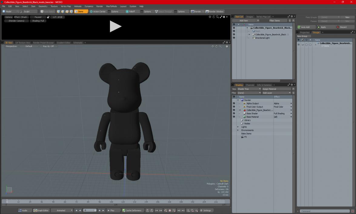 Collectible Figure Bearbrick Black for 3D Print 2 3D model