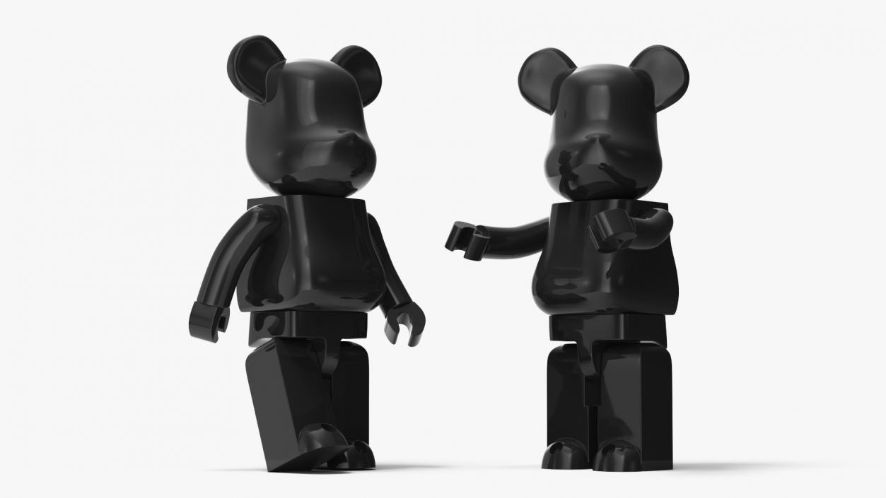 Collectible Figure Bearbrick Black for 3D Print 2 3D model