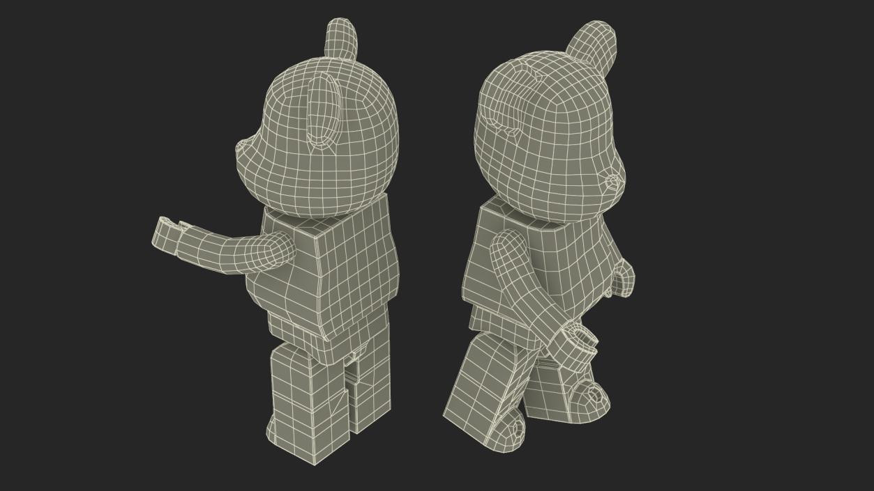 Collectible Figure Bearbrick Black for 3D Print 2 3D model