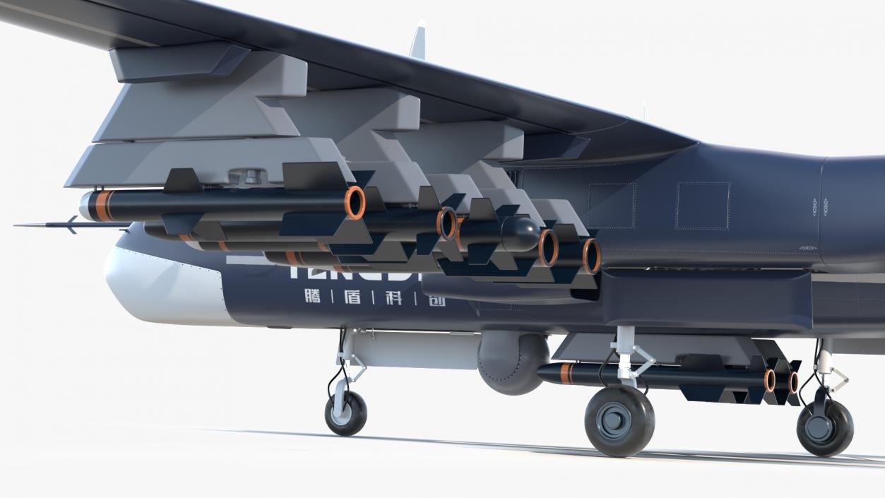 3D Tengden TB-001 Carrying Blue Arrow LJ-7 Missiles model