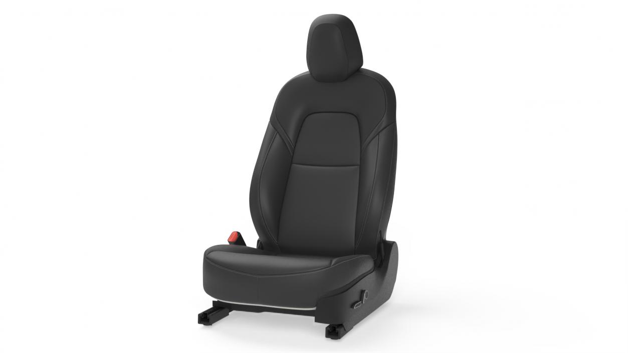 Tesla Model 3 Left Seat Black Leather 3D