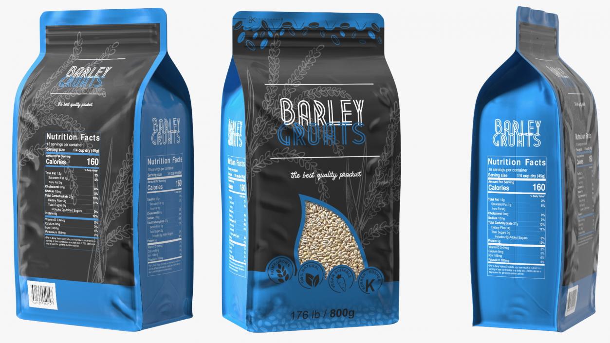 3D Barley Groats Package