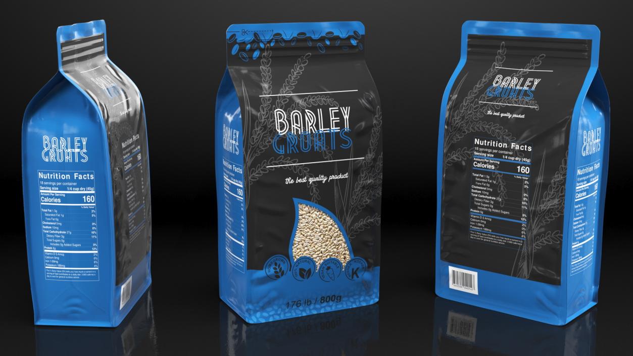 3D Barley Groats Package