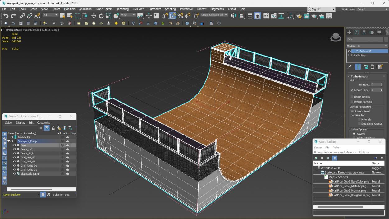 Skatepark Ramp 3D model