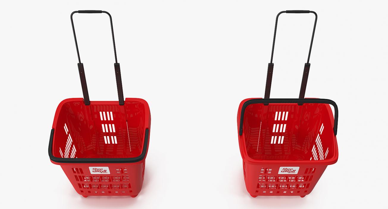 3D Plastic Roll Shopping Basket model