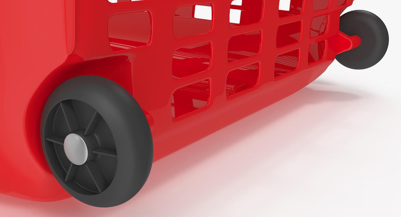 3D Plastic Roll Shopping Basket model