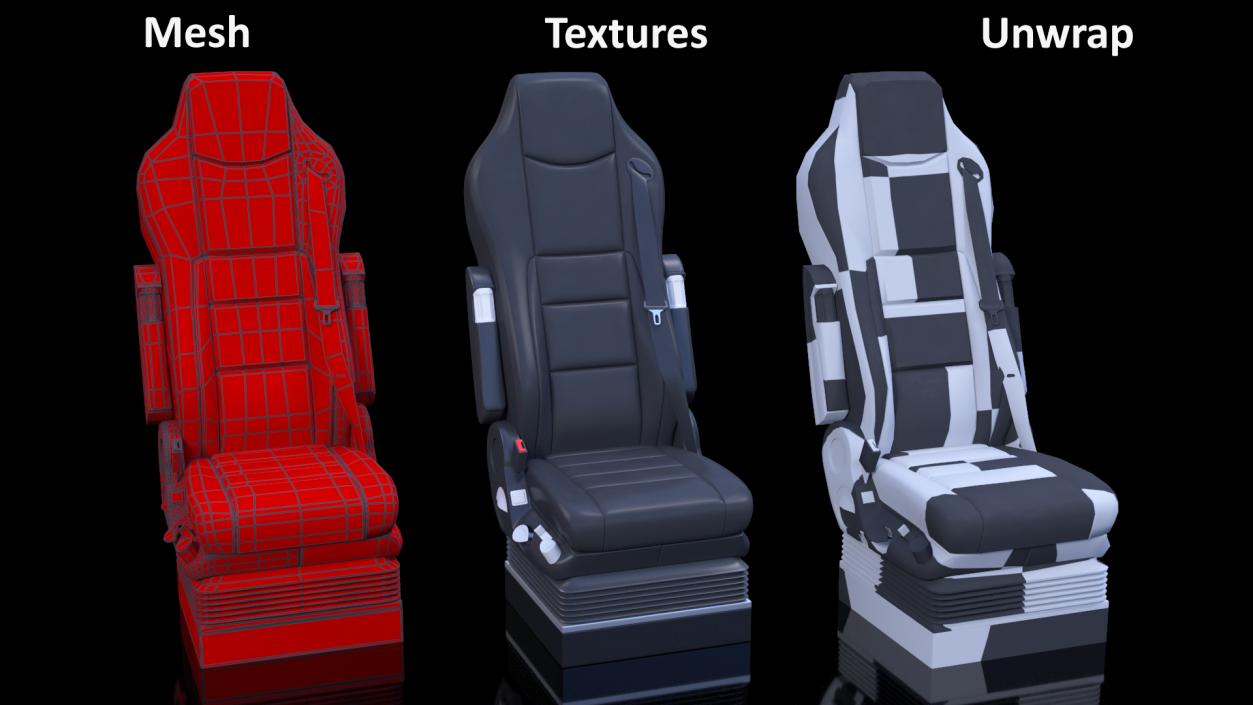 3D model Bus Driver Seat