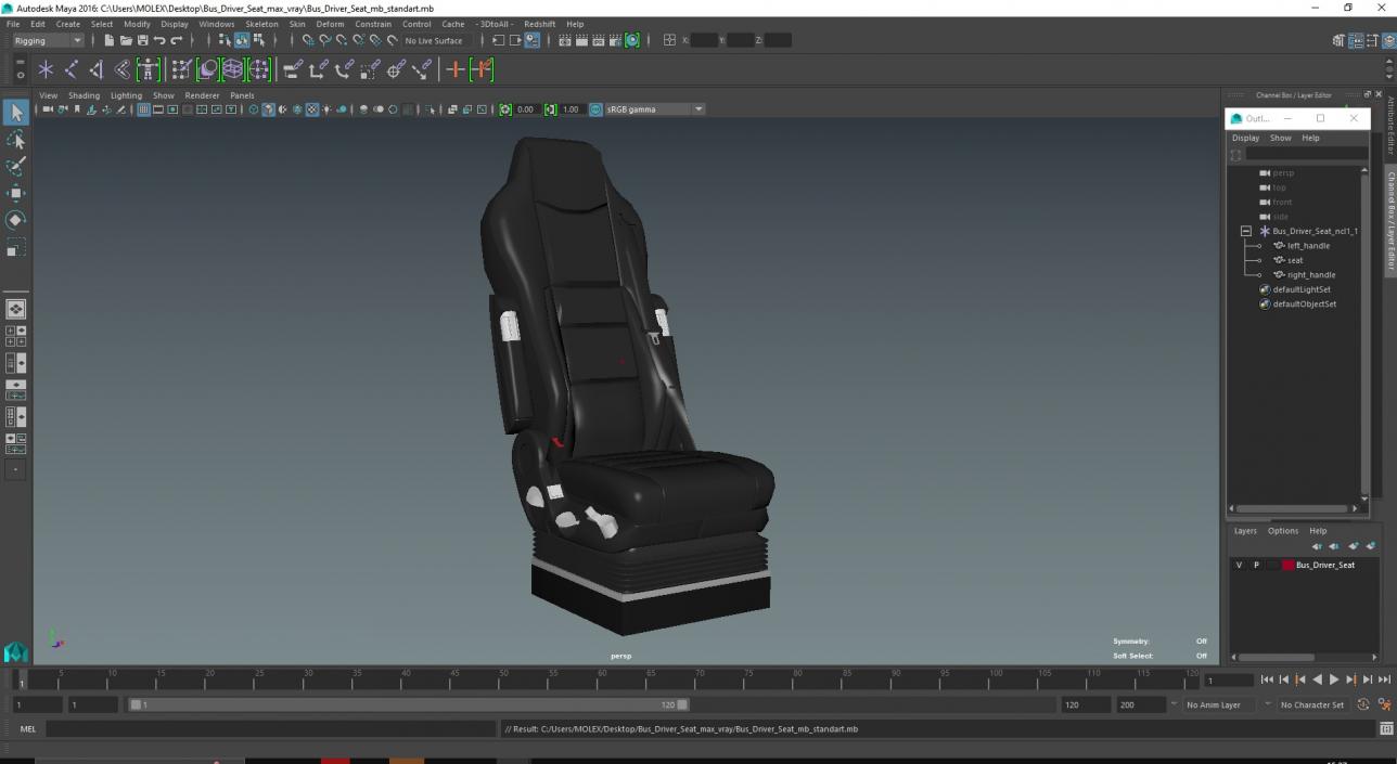 3D model Bus Driver Seat