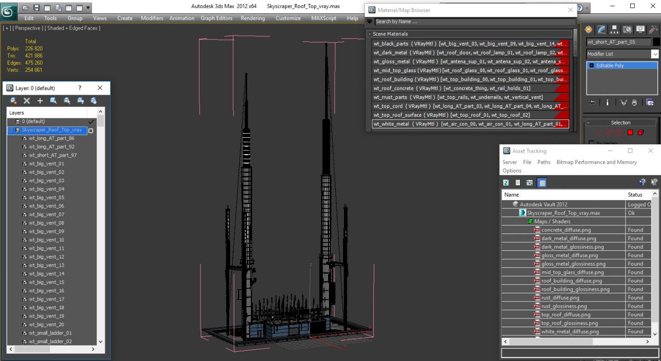 Skyscraper Roof Top 3D model