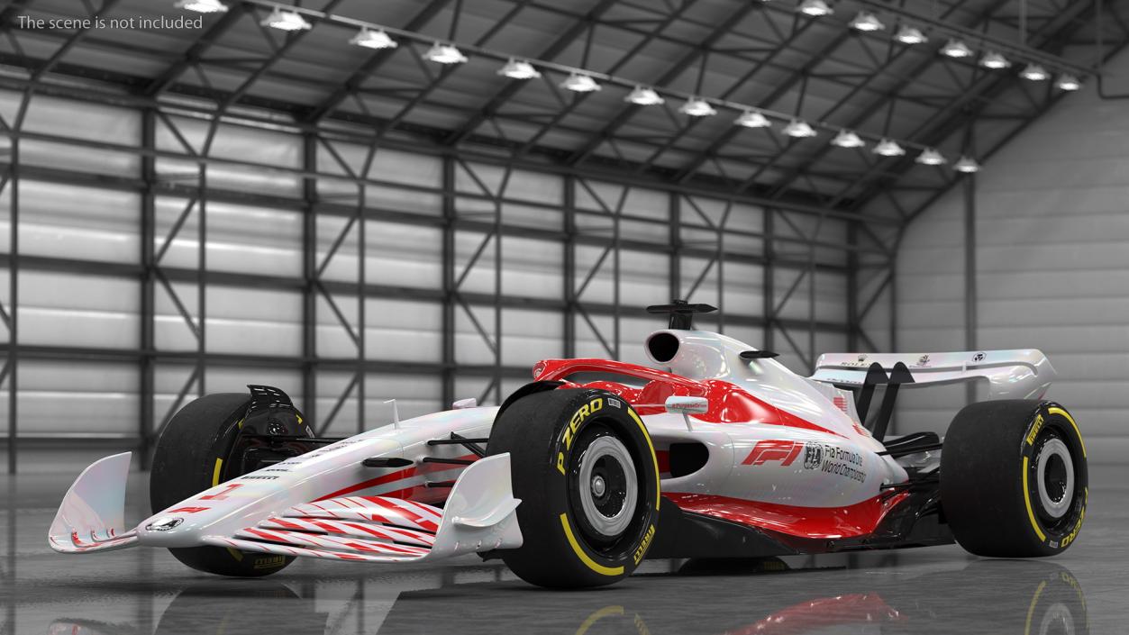 Formula 1 2022 White Livery Rigged 3D model