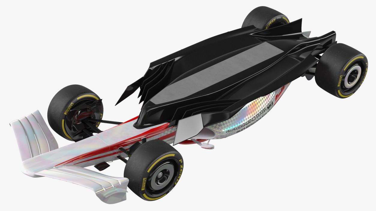 Formula 1 2022 White Livery Rigged 3D model