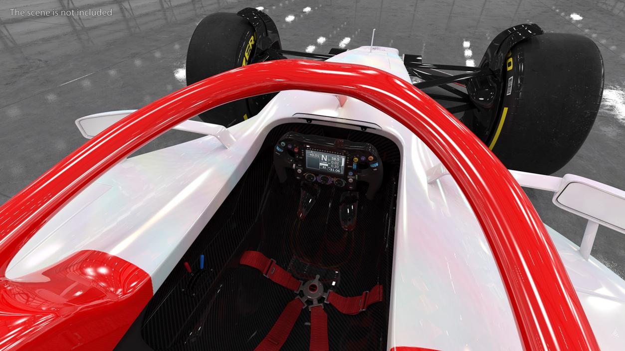 Formula 1 2022 White Livery Rigged 3D model