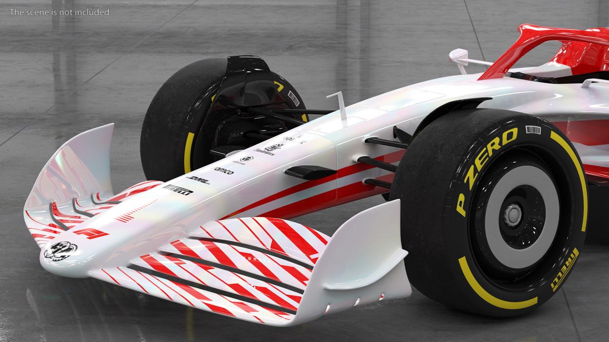 Formula 1 2022 White Livery Rigged 3D model