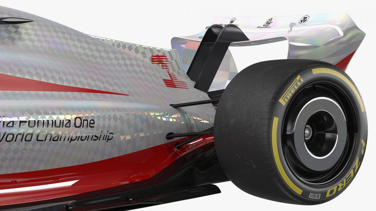 Formula 1 2022 White Livery Rigged 3D model