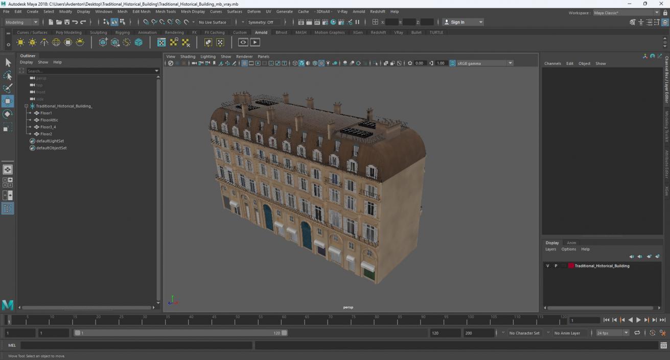 3D Traditional Historical Building