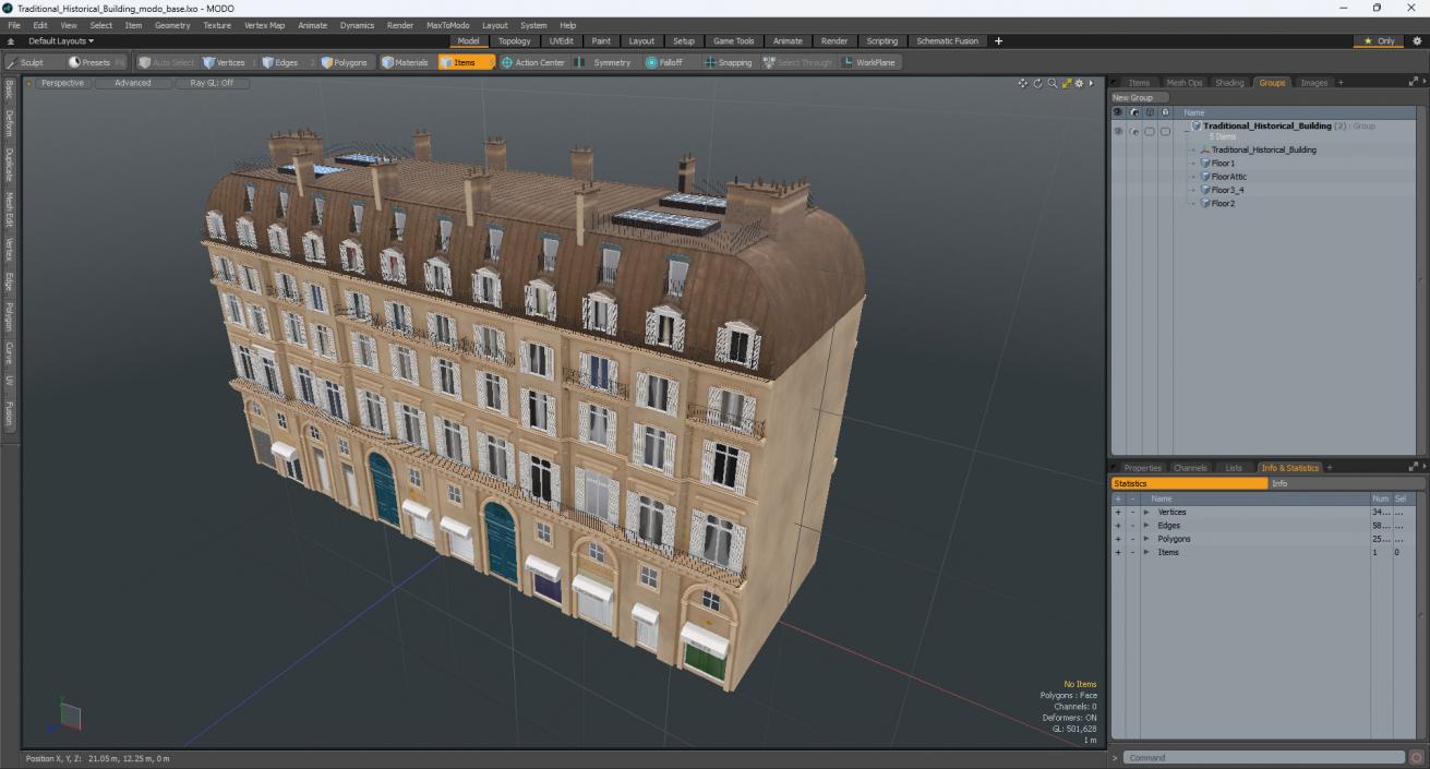 3D Traditional Historical Building