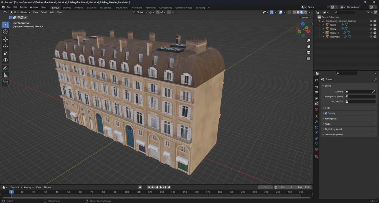 3D Traditional Historical Building