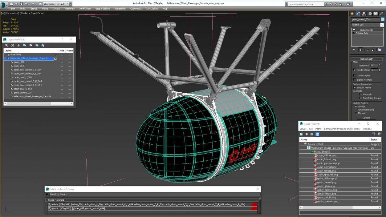 Millennium Wheel Passenger Capsule 3D model