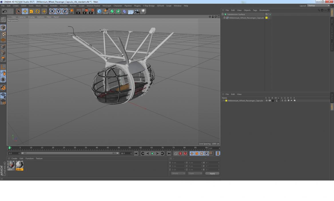 Millennium Wheel Passenger Capsule 3D model