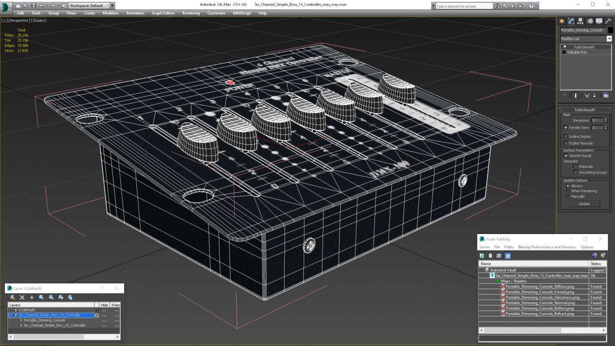 3D Six Channel Simple Dmx-10 Controller