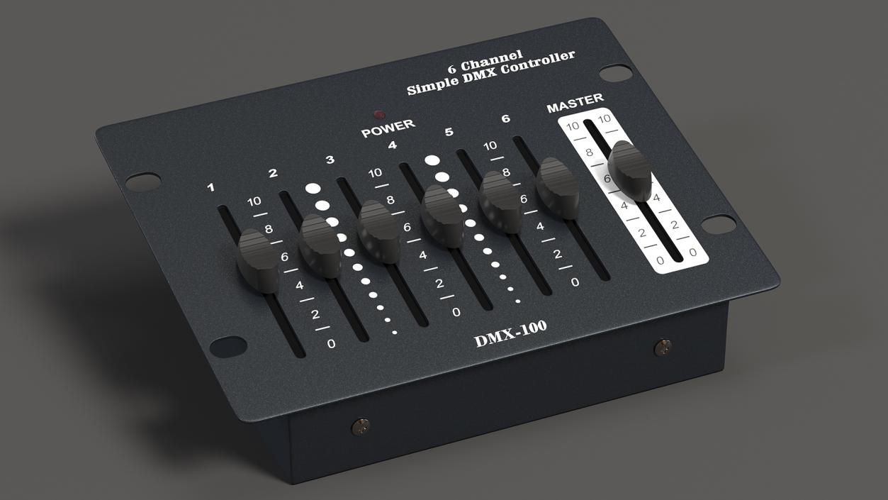 3D Six Channel Simple Dmx-10 Controller