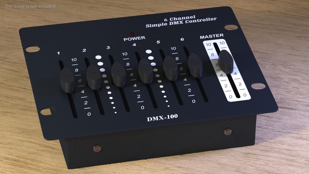 3D Six Channel Simple Dmx-10 Controller