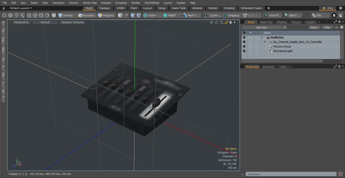 3D Six Channel Simple Dmx-10 Controller