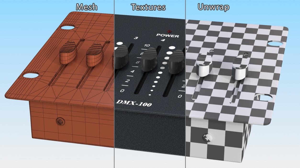 3D Six Channel Simple Dmx-10 Controller