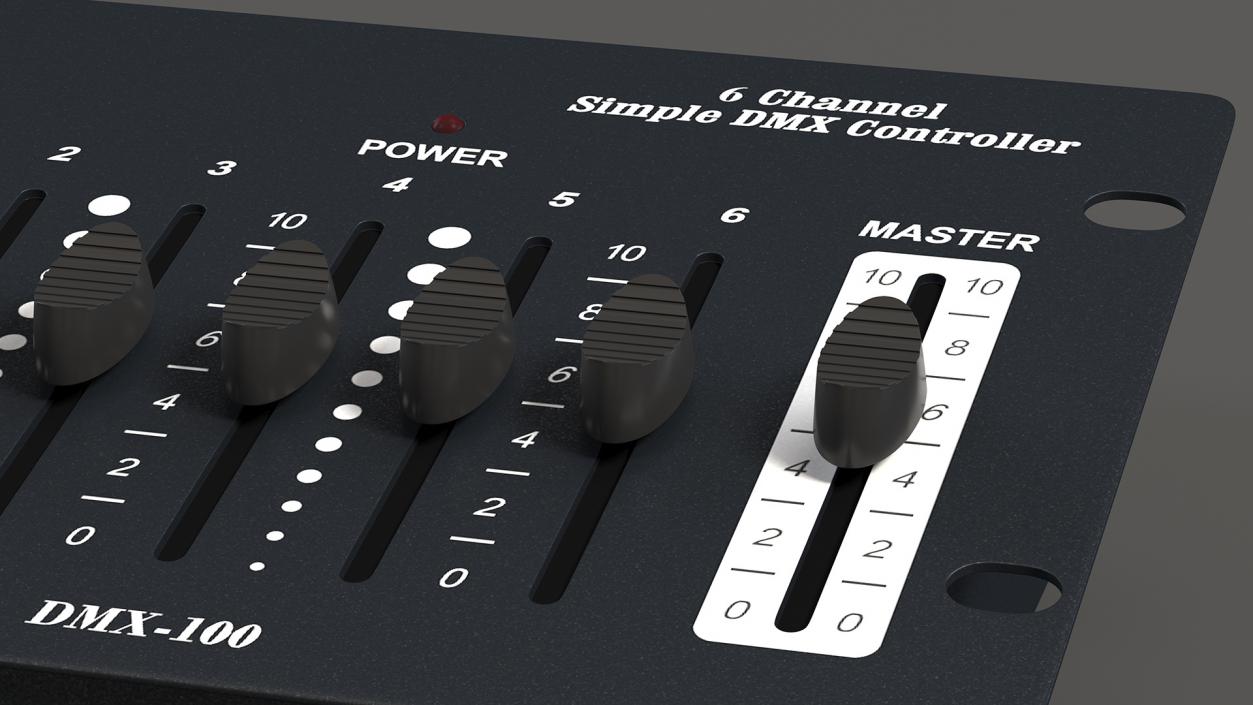 3D Six Channel Simple Dmx-10 Controller